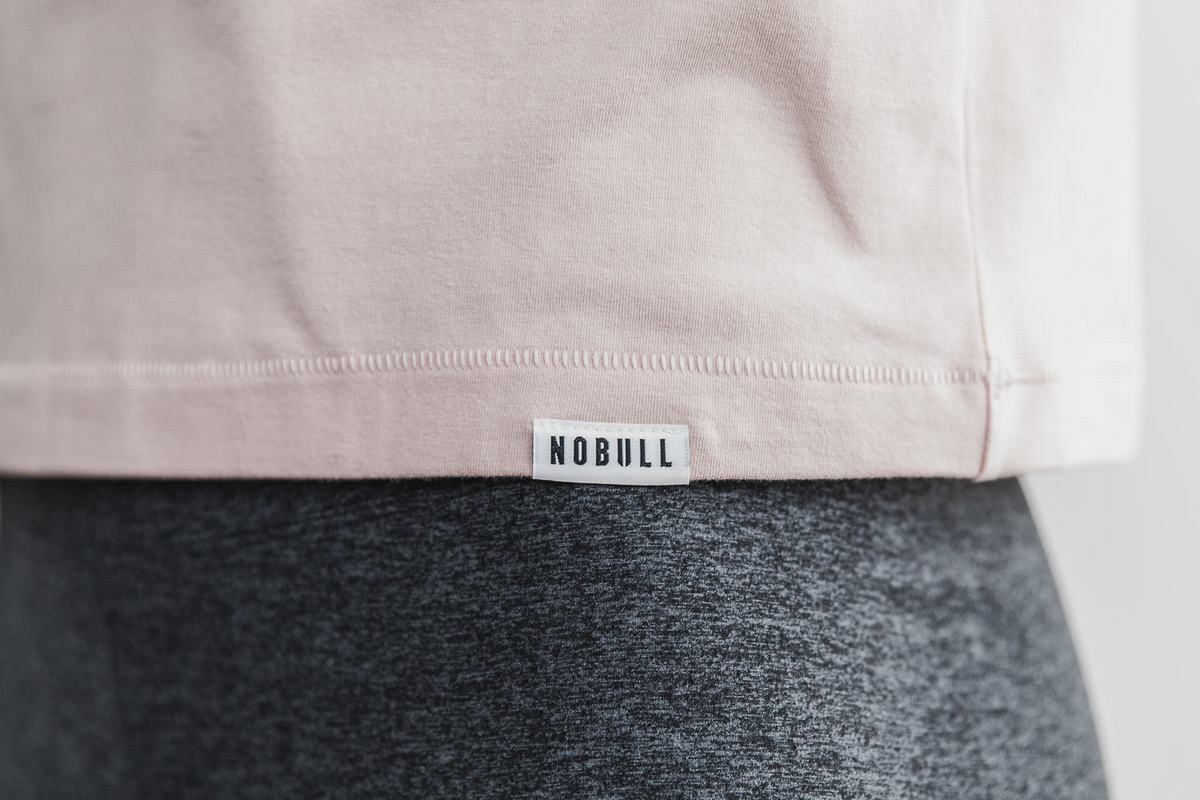 Nobull Heavyweight Pocket Boxy Women's Long Sleeves Rose | Australia (GS9370)